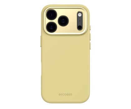 Etui do telefonów Decoded AntiMicrobial Silicone Backcover, iPhone 17 Pro , Yellow